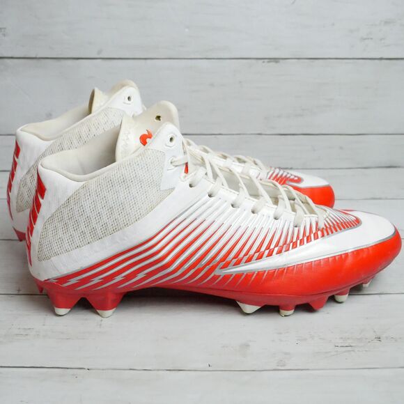 Nike Mens Size 10.5 Vapor Speed 2 White Red Cleats 847089-811 READ DESC main image 7